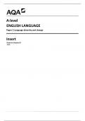 AQA A-level  ENGLISH LANGUAGE  Paper 2 Language diversity and change  Insert  Texts for Section B 7702-2-INS-EnglishLanguage-A-5June23