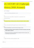 US HISTORY All Challenges History (With Answers)