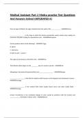  Medical Assistant Part 2 Medca practice Test Questions  And Answers Solved 100%(RATED A)