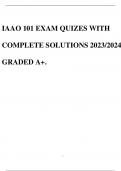 IAAO 101 EXAM QUIZES WITH COMPLETE SOLUTIONS 2023/2024 GRADED A+. 2 / 4 1. The basic responsibilities of the assessor are to all taxable property.: A. List B. Value C. Discover D. All of the Above 2. One of the steps an assessor must take in the discovery