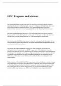 EPIC Programs and Modules QUESTIONS AND ANSWERS 2023/2024