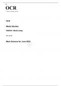 OCR AS Level Media Studies H009/01 JUNE 2023 MARK SCHEME: Media today