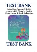 Test Bank – Critical Care Nursing: A Holistic Approach 11th Edition (Morton, 2017)