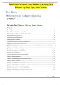 Test Bank - Maternity and Pediatric Nursing (3rd Edition) by Ricci, Kyle, and Carman.