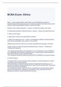 BCBA Exam Ethics Questions and Answers Graded A