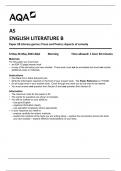 AQA AS  ENGLISH LITERATURE B  Paper 2B Literary genres: Prose and Poetry: Aspects of comedy  7716-2B-QP-EnglishLiteratureB-AS-26May23