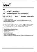 AQA AS  ENGLISH LITERATURE B  Paper 2A Literary genres: Prose and Poetry: Aspects of tragedy 7716-2A-QP-EnglishLiteratureB-AS-26May23