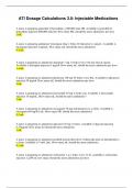 ATI Dosage Calculations 3.0 Injectable Medications.