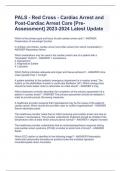 PALS - Red Cross - Cardiac Arrest and Post-Cardiac Arrest Care [Pre-Assessment] 2023-2024 Latest Update