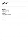 AQA A-level GEOGRAPHY 7037/2 Paper 2 Human geography Mark scheme  June 2023 Version: 1.0 Final 
