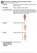 Bio 253 Exam 1 Questions And Correct Answers |Verified 