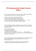 PN Fundamentals Online Practice 2020 A