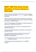 MAST 1080 Final Exam Actual  Questions & Correct Answers |  2023-2024