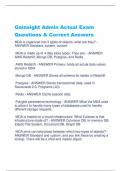 Gainsight Admin Actual Exam  Questions & Correct Answers