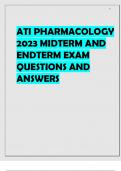 ATI PHARMACOLOGY BIOL 109 FINAL EXAM REVISED LATEST 2023.