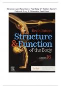 Structure and Function of The Body 16th Edition Kevin T. Patton & Gary A. Thibodeau Test Bank - Questions & Answers (Graded A+) - Updated 2023