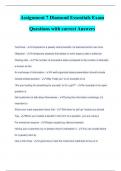 Assignment 7 Diamond Essentials Exam Questions with correct Answers