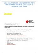 2-Acls-Exam-Version-A-(Latest-Version-2024) 50-Questions-With-Correct-Answers( A+ GRADED 100% VERIFIED).