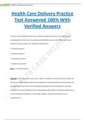 Health Care Delivery ATI Tests / ATI Health Care Delivery Test Questions and Answers| Assured Pass