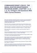 COMNAVAIRFORINST 4790.2C, THE NAVAL AVIATION MAINTENANCE PROGRAM (NAMP); CHAPTER 1, 3, 5, 7, 9, 10, 15-Page 9, 434 Questions With 100% Correct Answers.