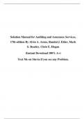 Solution Manual for Auditing and Assurance Services, 17th edition By Alvin A. Arens, Randal J. Elder, Mark S. Beasley, Chris E. Hogan A+