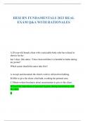 HESI RN FUNDAMENTALS 2023 REAL  EXAM Q&A WITH RATIONALES