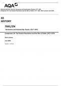 AQA AS HISTORY 7041/2N Revolution and dictatorship: Russia, 1917–1953 Component 2N The Russian Revolution and the Rise of Stalin, 1917–1929 Mark scheme June 2023 Version: 1.0 Final