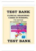 CLINICAL REASONING CASES IN NURSING, 7TH EDITION BY MARIANN M. HARDING AND JULIE S. SNYDER TEST BANK