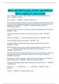 NFPT Review Exam Latest Rationale With complete Solutions