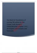 Test bank for Foundations of Nursing 9th edition by Kim Cooper, Kelly Gosnell | 9780323812030 |chapter 1-41 | All Chapters with Answers and Complete Rationales