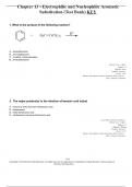 Chapter 13 - Electrophilic and Nucleophilic Aromatic Substitution (Test Bank)