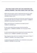 ISSA FINAL EXAM LATEST 2022-2024 QUESTIONS AND  VERIFIED ANSWERS / ISSA FINAL EXAM LATEST 2022-2024 