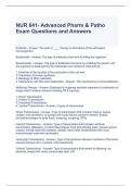 NUR 641E  Exam  bundle (Graded A)