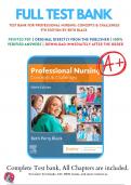 Test Bank For Professional Nursing Concepts and Challenges, 9th Edition (Black, 2020), Chapter 1-15 | 9780323551137 | All Chapters with Answers and Rationals