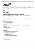 AQA AS HISTORY The American Dream: reality and illusion, 1945–1980 Component 2Q Prosperity, inequality and Superpower status, 1945–1963 MAY 2023 QP