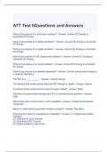 ATT Test 6 Questions and Answers | Graded A