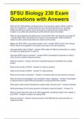 SFSU Biology 230 Exam Questions with Answers 