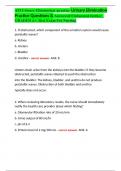 ATI Urinary Elimination -practice Urinary Elimination Practice Questions & Answered/Elaborated further_ GRADED A+. Best Exam For Nursing