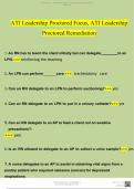 Leadership Ati Proctored Focus Leadership Ati Proctored Remediation Leadership Ati Proctored Questions With Correct Answers 100% Verified