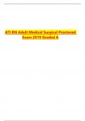 ATI RN Adult Medical Surgical Proctored  Exam 2019 Graded A