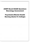 Agnp Board Exam questions Neurology Assessment 2023 (