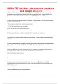 WGU c787 Nutrition cohort review questions and correct answers 1. When nutrition advocates became concerned that recommendations did not do enough to address prevention of chronic diet related diseases, what policy change were made? - Correct Answer RDA