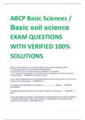 LATEST  2023-2024 ABCP Basic Sciences / Basic soil science EXAM QUESTIONS WITH VERIFIED 100% SOLUTIONS