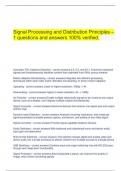  Signal Processing and Distribution Principles – 1 questions and answers 100% verified.