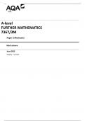 AQA  A-level FURTHER MATHEMATICS  7367/3M  Paper 3 Mechanics  Mark scheme  June 2023  Version: 1.0 Final 