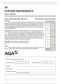 AQA AS FURTHER MATHEMATICS Paper 2 Statistics 7366-2S-QP-FurtherMathematics-AS-19May23