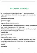 Tech in Surgery NCCT Practice Test with complete solutions/2022 Exam