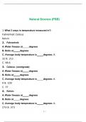 Natural Science (PSB) Exam 2022 Graded A+