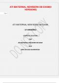 ATI MATERNAL NEWBERN OB EXAM 4 VERSIONS QUESTIONS AND CORRECTLY ANSWERED AND VERIFIED .