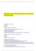  Medication Aide TEST questions and answers well illustrated.